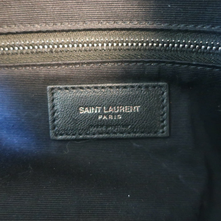 Saint Laurent Miles Logo Duffle Bag BlackQuilted Leather Large Crossbody