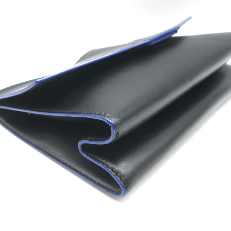 Proenza Schouler Curl Heart Cut-Out Clutch Black Leather NEW