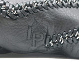 Linea Pelle Jules Clutch Chain-Trimmed Black Leather Small Bag NEW