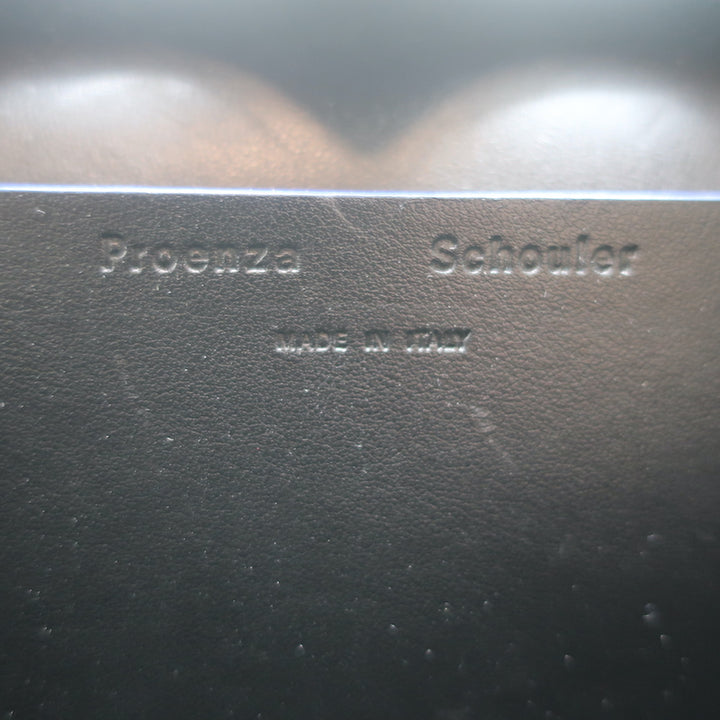 Proenza Schouler Curl Heart Cut-Out Clutch Black Leather NEW