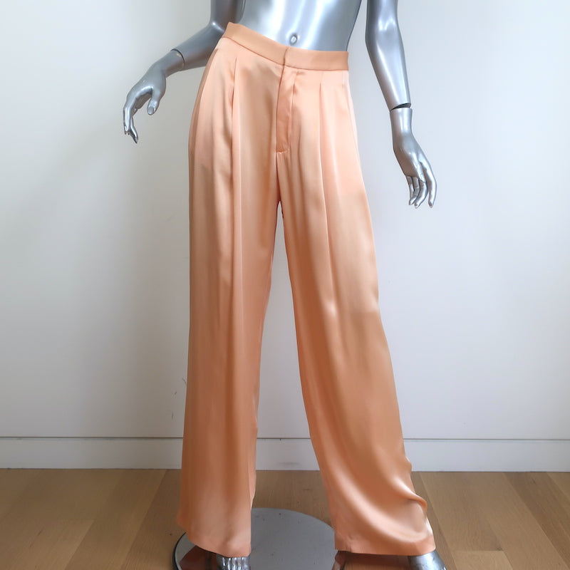 LAPOINTE Matching Satin Sleeveless Top &amp; Wide Leg Pants Set Peach Size 4