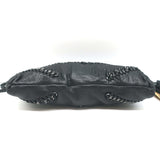 Linea Pelle Jules Clutch Chain-Trimmed Black Leather Small Bag NEW