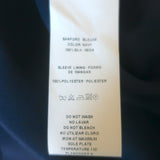 Silvia Tcherassi Sanford Puff Sleeve Blouse Navy Silk Size Medium V-Neck Top