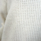 James Perse waffle knit crewneck sweater, cream wool-blend, size 1 — authentic pre-owned luxury piece