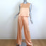 LAPOINTE Matching Satin Sleeveless Top & Wide Leg Pants Set Peach Size 4