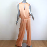 LAPOINTE Matching Satin Sleeveless Top & Wide Leg Pants Set Peach Size 4