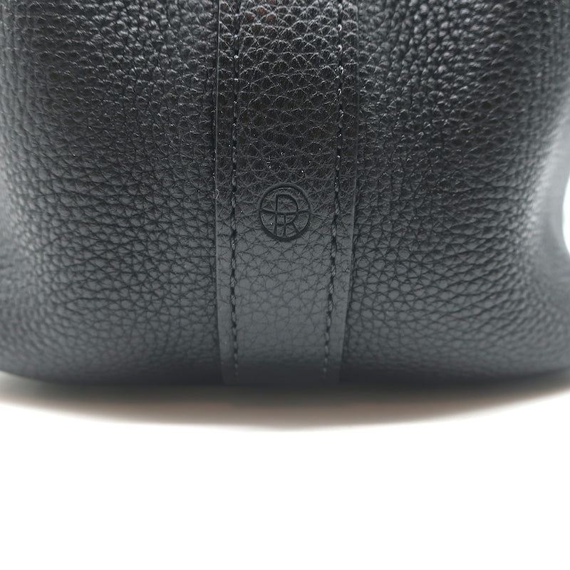 The Row Sidekick Shoulder Bag Black Grained Leather