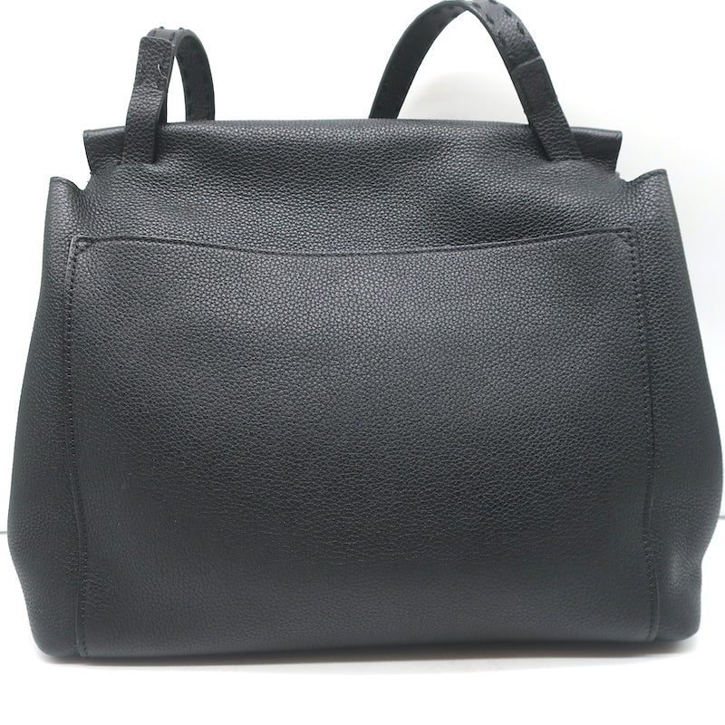 The Row Sidekick Shoulder Bag Black Grained Leather
