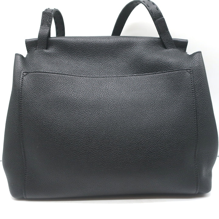 The Row Sidekick Shoulder Bag Black Grained Leather