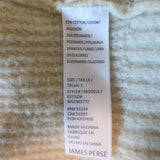 James Perse waffle-knit crewneck sweater in cream wool-blend, pre-owned luxury piece, size 1