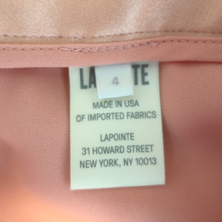 LAPOINTE Matching Satin Sleeveless Top &amp; Wide Leg Pants Set Peach Size 4