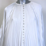 SemSem Crystal-Embellished Plisse Satin Maxi Dress White Size Medium