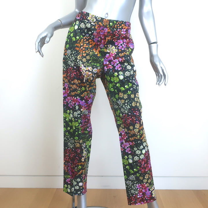 Dries Van Noten Floral Print Peplum Vest &amp; Ankle Pants Suit Set Size 40 NEW