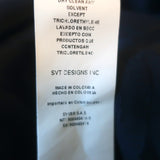 Silvia Tcherassi Stephanie Blouse Navy Jacquard Size Small Blouson Sleeve Top