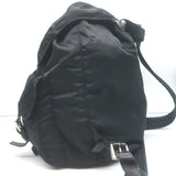 Prada Tessuto Double Front Pocket Medium Backpack Black Leather-Trim Nylon