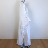 SemSem Crystal-Embellished Plisse Satin Maxi Dress White Size Medium