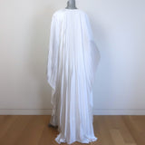 SemSem Crystal-Embellished Plisse Satin Maxi Dress White Size Medium