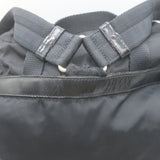 Prada Tessuto Double Front Pocket Medium Backpack Black Leather-Trim Nylon