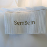 SemSem Crystal-Embellished Plisse Satin Maxi Dress White Size Medium