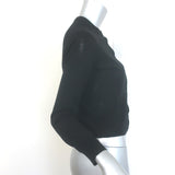 Zadig & Voltaire Nina Star cardigan in black merino wool, authentic luxury pre-owned piece, gently worn size small