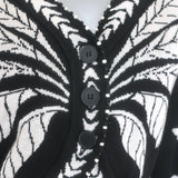 FARM Rio Palms Beaded Cardigan Black & White Size Medium