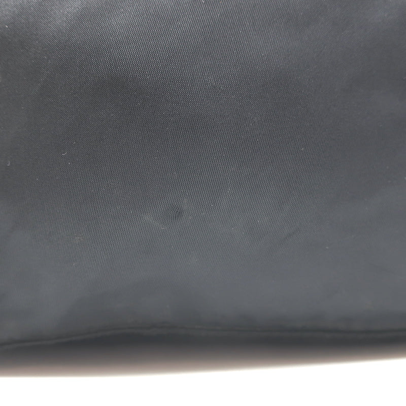 Prada Tessuto Double Front Pocket Medium Backpack Black Leather-Trim Nylon