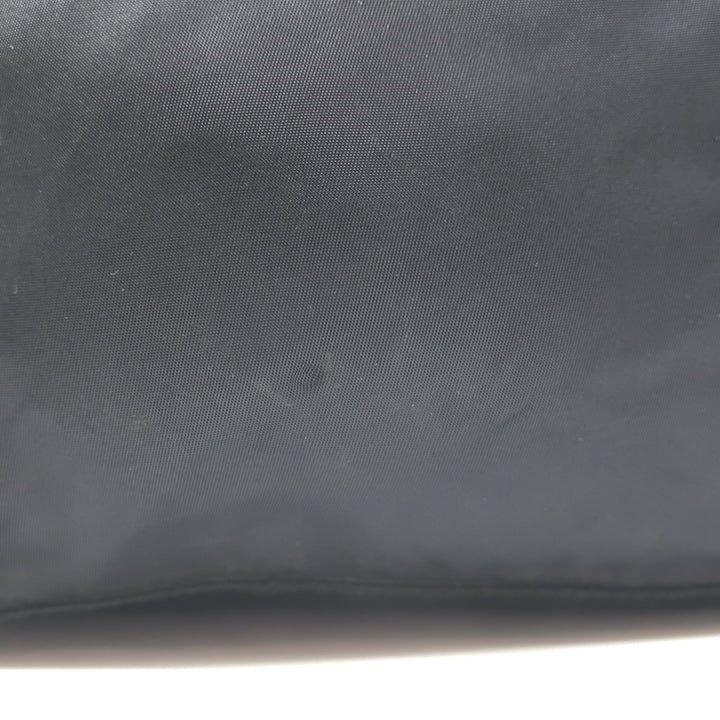 Prada Tessuto Double Front Pocket Medium Backpack Black Leather-Trim Nylon