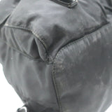 Prada Tessuto Double Front Pocket Medium Backpack Black Leather-Trim Nylon