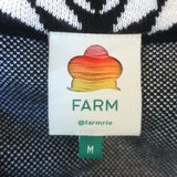 FARM Rio Palms Beaded Cardigan Black & White Size Medium