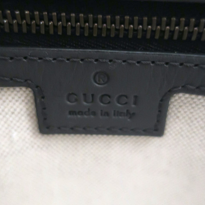 Gucci Bauletto Duffle Bag Black GG Monogram Canvas Extra Large Crossbody