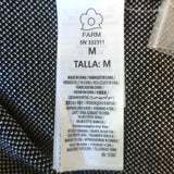 FARM Rio Palms Beaded Cardigan Black & White Size Medium