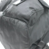 Prada Tessuto Double Front Pocket Medium Backpack Black Leather-Trim Nylon