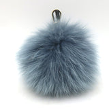 Furla Fox Fur Pom Pom Bag Charm Blue