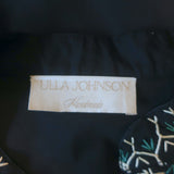 Ulla Johnson Noam Embroidered Top Black Cotton Size 6 Puff Sleeve Blouse