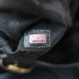 Chanel 2003 CC Ring Chain Tote Black Leather Large Shoulder Bag