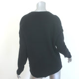 360 Cashmere cold-shoulder sweater in black cashmere, size M, authentic pre-owned, gently worn luxury piece