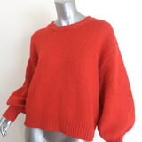 THE GREAT The Bubble Pullover Sweater Persimmon Wool-Blend Size 1