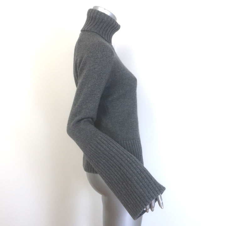 Michael Kors Collection Cashmere Turtleneck Sweater Gray Melange Size Small
