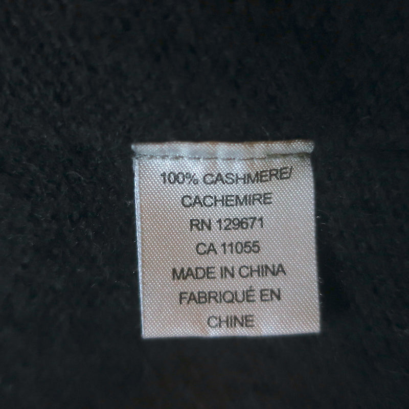 Authentic 360 Cashmere black cold-shoulder cashmere sweater, size M - pre-owned, gently worn luxury