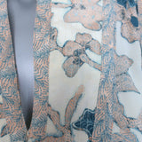 Ulla Johnson Desdra Top Cream Printed Silk Size 6 Puff Sleeve Blouse