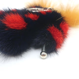 Fendi Hypnoteyes Witch Fur Bag Charm Multicolor with Leather Tab