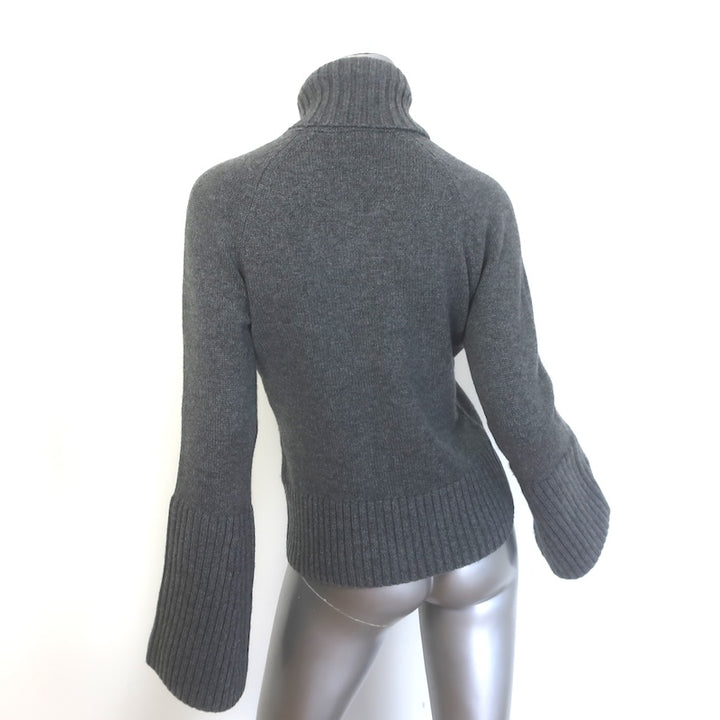 Michael Kors Collection Cashmere Turtleneck Sweater Gray Melange Size Small
