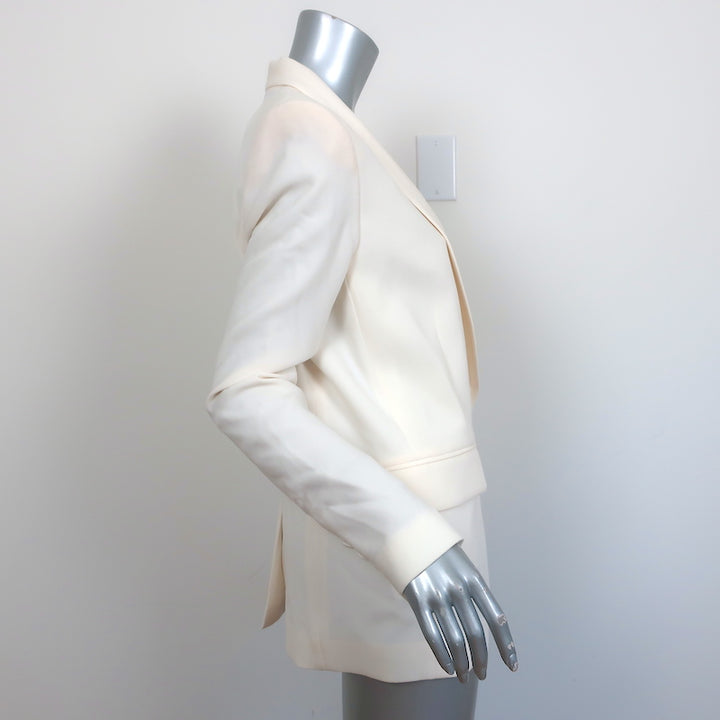IRO Blazer Alessia Ivory Crepe Size 2 One-Button Jacket