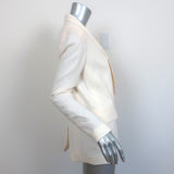 IRO Blazer Alessia Ivory Crepe Size 2 One-Button Jacket