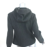 Peter Cohen Zip-Up Hoodie Jacket Charcoal Wool-Cashmere Size Petite