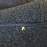 Peter Cohen Zip-Up Hoodie Jacket Charcoal Wool-Cashmere Size Petite