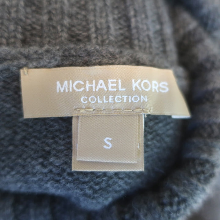 Michael Kors Collection Cashmere Turtleneck Sweater Gray Melange Size Small