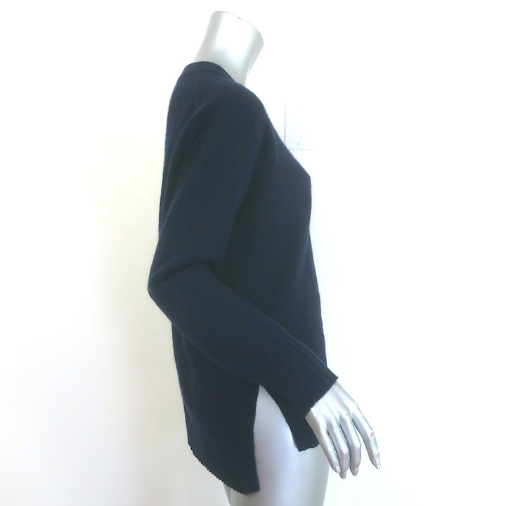 White + Warren Cashmere Crewneck Sweater Navy Size Medium
