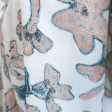 Ulla Johnson Desdra Top Cream Printed Silk Size 6 Puff Sleeve Blouse