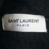 Saint Laurent Crocheted Hooded Cape Black Virgin Wool Size Large